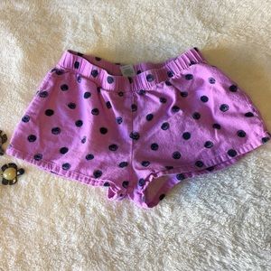 Purple Polka Dot Pajama Shorts